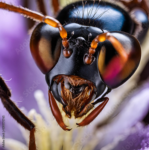 macro photograph of an ant
