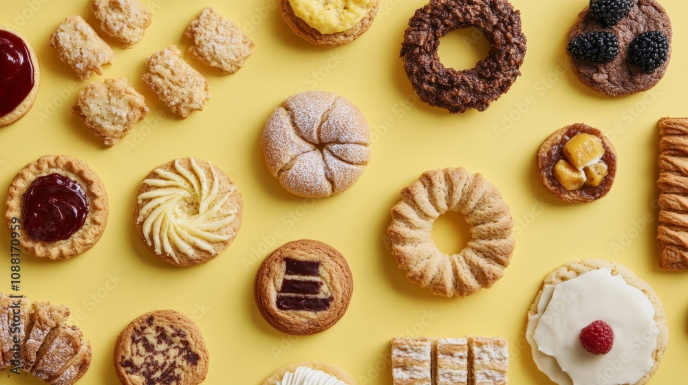 Bright and Cheerful Baked Goods Display Bright and Cheerful Baked Goods Display
