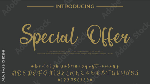 Special Offer Font Stylish brush painted an uppercase vector letters, alphabet, typeface