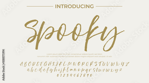 Spooky Font Stylish brush painted an uppercase vector letters, alphabet, typeface