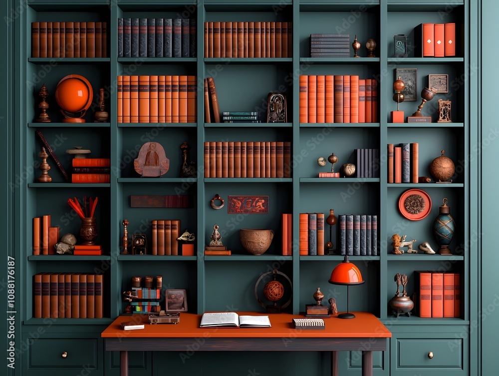 Cozy Professor's Study Filled with Tomes of Knowledge and Curious Artifacts Cozy Professor's Study Filled with Tomes of Knowledge and Curious Artifacts