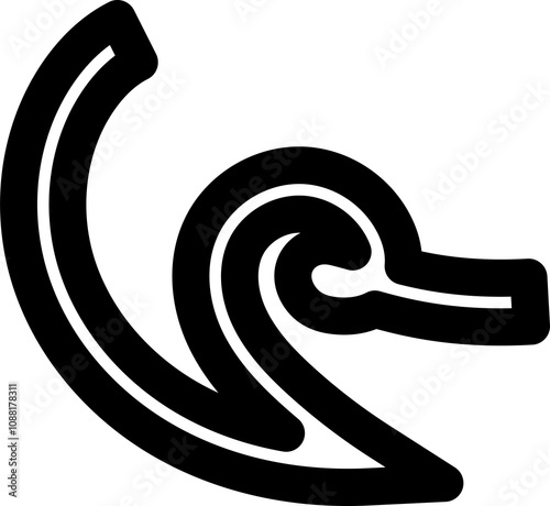 Bold curved lines, strokes and doodles children or festive celebration design