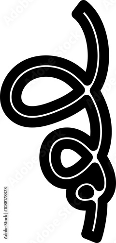 Bold curved lines, strokes and doodles children or festive celebration design