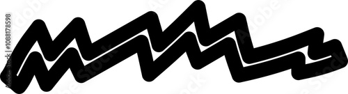 Bold curved lines, strokes and doodles children or festive celebration design