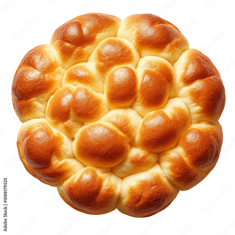 Fluffy bread roll with golden brown crust, perfect for sharing Fluffy bread roll with golden brown crust, perfect for sharing