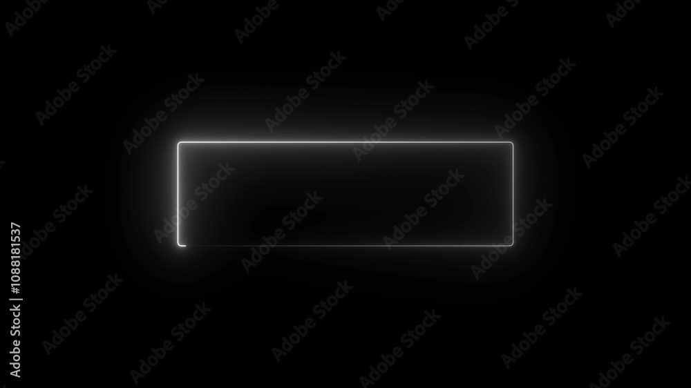 Mini square rectangle picture frame with neon various color animation on black background. 4k motion video. Mini square rectangle picture frame with neon various color animation on black background. 4k motion video.