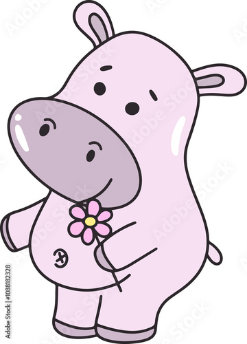 Cute hippopotamus photo