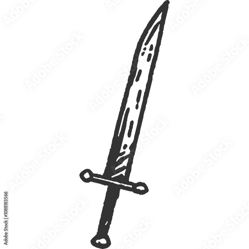 Quest for Balance Vintage Illustration Vector
