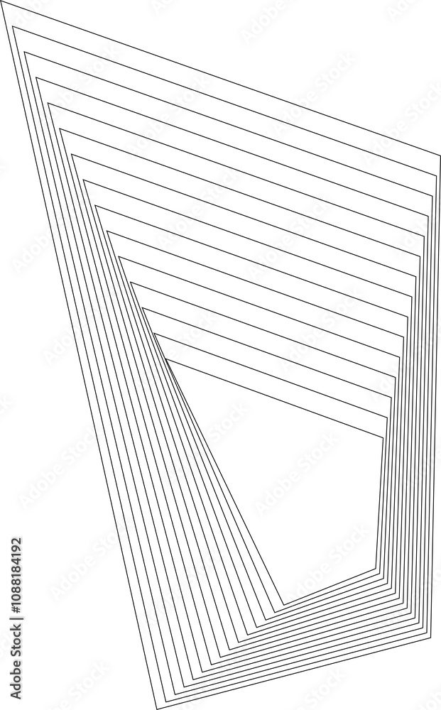 Fototapeta premium Rectangle dynamic line with blending for tag, logo, badges, banner