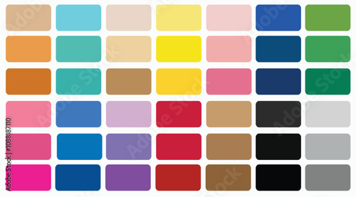 New Technology Color Palette, Vector Color Palette Set Design Template Multi color, Popular Color.Thai Color. Colorful Tmplate. Trend Color of the year, Color palette in bright colors, eps8