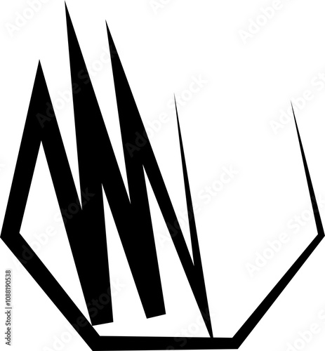 Line stripes elements, spiral, curve, wavy