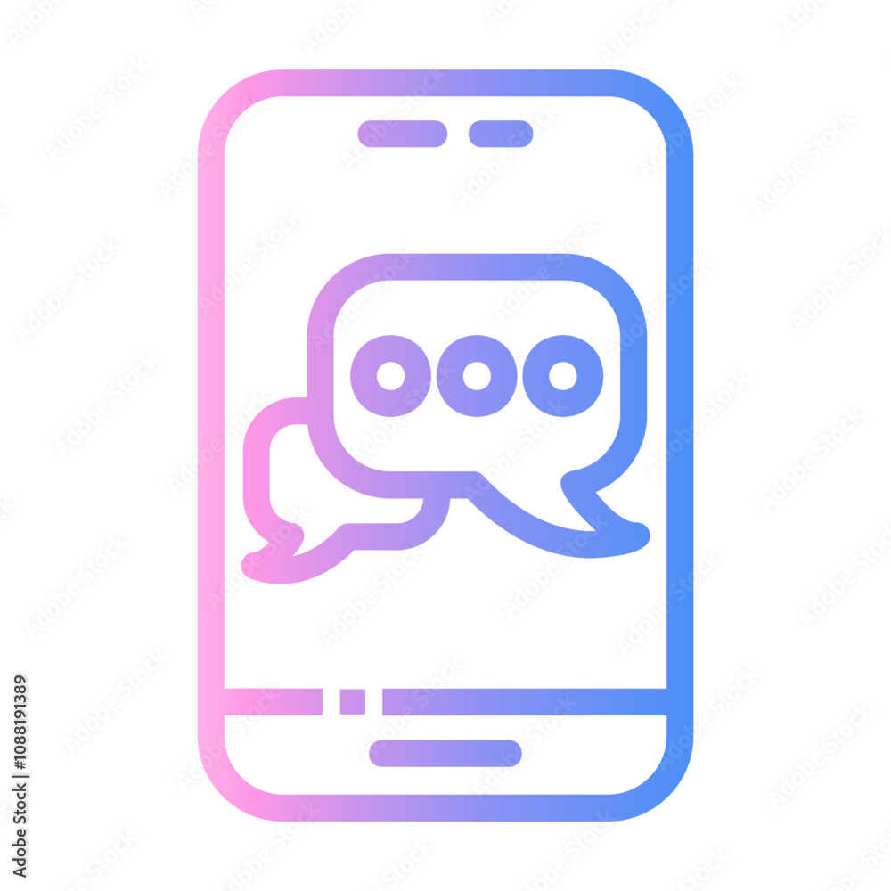 online chat Line Gradient Icon online chat Line Gradient Icon