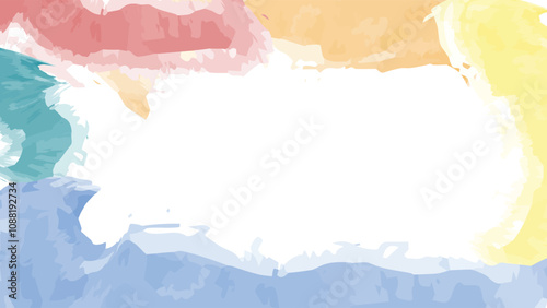 rainbow and white watercolor backrgound