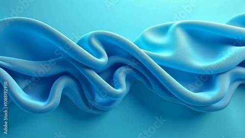 Wallpaper Mural Abstract Blue Fabric Waves: A Serene Study in Texture and Light Torontodigital.ca