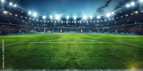 Night Stadium: Soccer Field Under the Lights