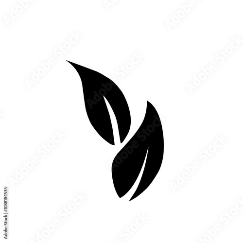 black leaf silhouette