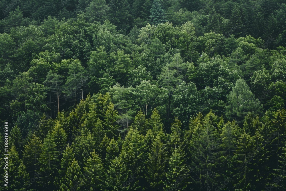 Serene Green Forest Landscape in Natural Setting Serene Green Forest Landscape in Natural Setting