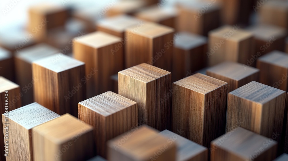 Abstract Wooden Blocks