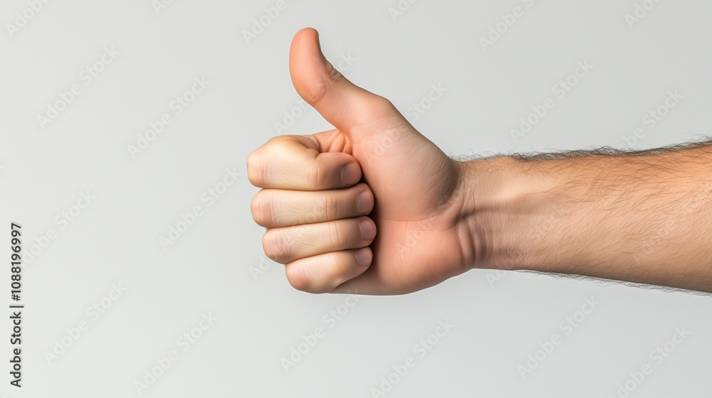 man's right hand showing thumb up gesture on a grey background representing approval, good job, and quality support man's right hand showing thumb up gesture on a grey background representing approval, good job, and quality support