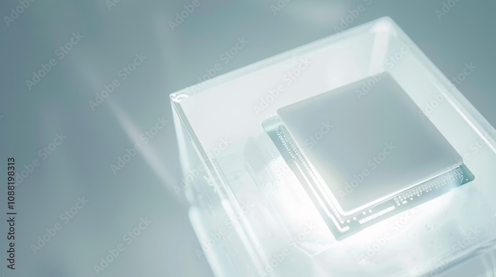Close-up of semiconductor chip with detailed electronic components and circuits on clean white background, ideal for tech and engineering projects. Close-up of semiconductor chip with detailed electronic components and circuits on clean white background, ideal for tech and engineering projects.