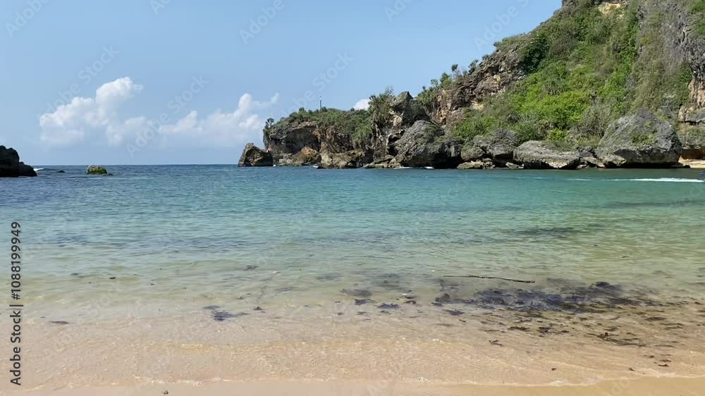 The atmosphere at Ngrenehan Beach, Yogyakarta, Indonesia when the weather is sunny The atmosphere at Ngrenehan Beach, Yogyakarta, Indonesia when the weather is sunny