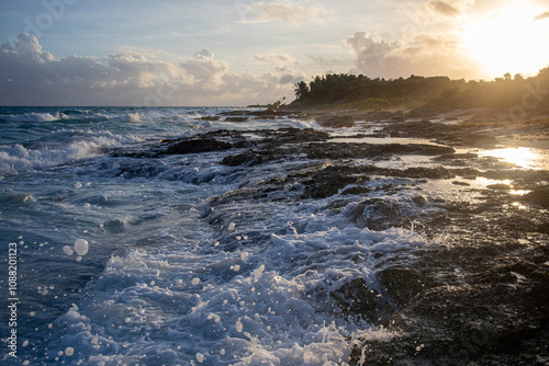 sunset over the sea