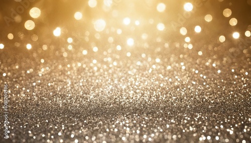 Golden christmas glitter background with stars and bokeh lights 908