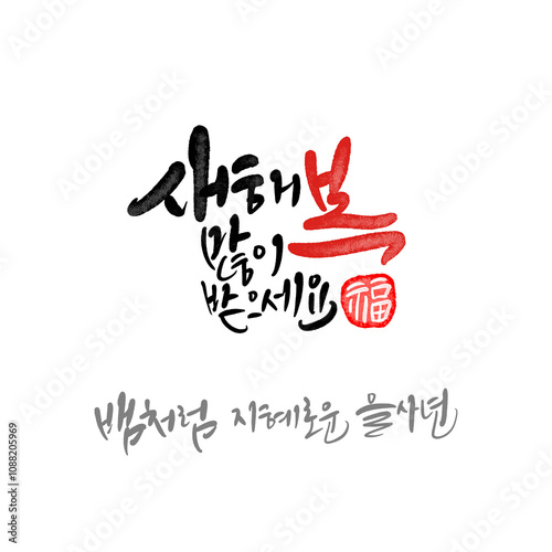 을사년 2025년 신년인사 설날 새해복많이 받으세요