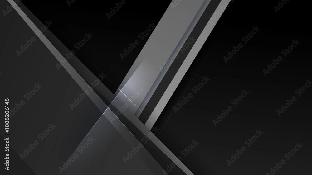 modern abstract and structured pattern in black and gray tones on black background seamless 4k video background motion pop art design