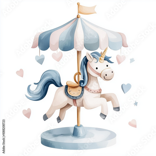 Whimsical Unicorn Carousel:...