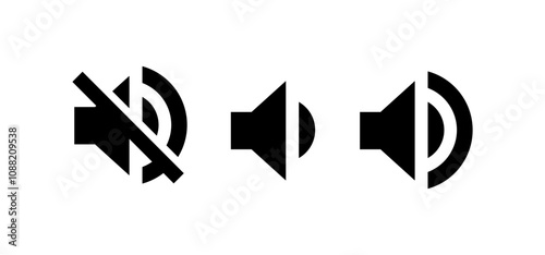 Sound off vector icon. Mute button speaker. Volume sign