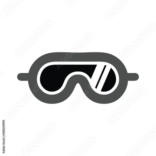 Goggles icon logo design template isolated illustration