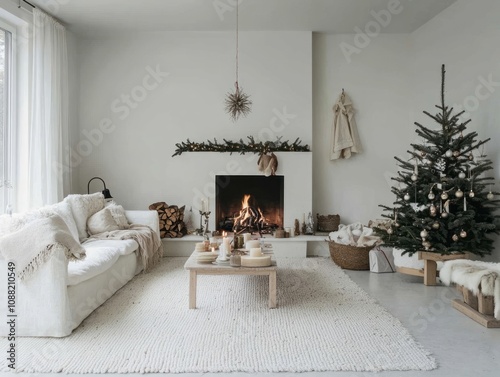 Cozy Winter Living Room Dec...