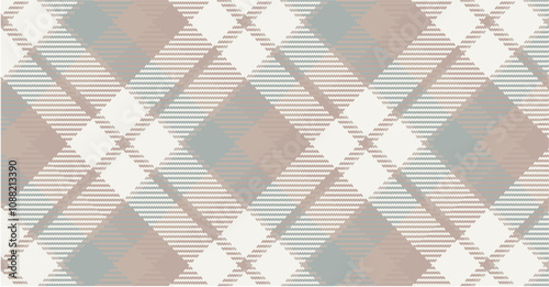Vector checkered pattern. Tartan, textured seamless twill for flannel shirts, duvet covers, other autumn winter textile mills. Vector Format