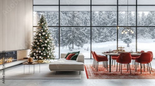Modern Christmas Living Roo...