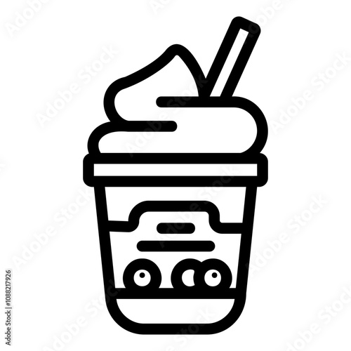 yoghurt Line Icon