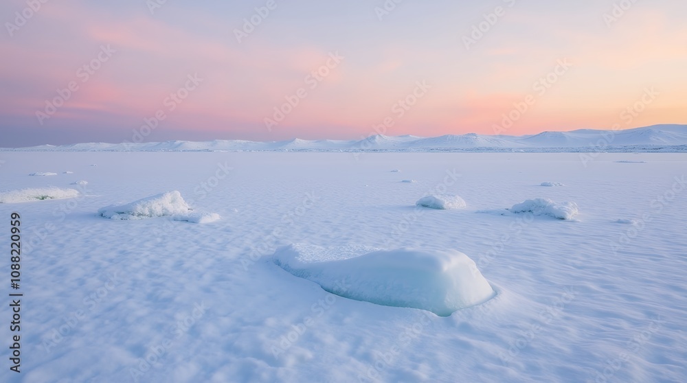 Frozen Tundra at Dawn: Frozen Tundra at Dawn:
