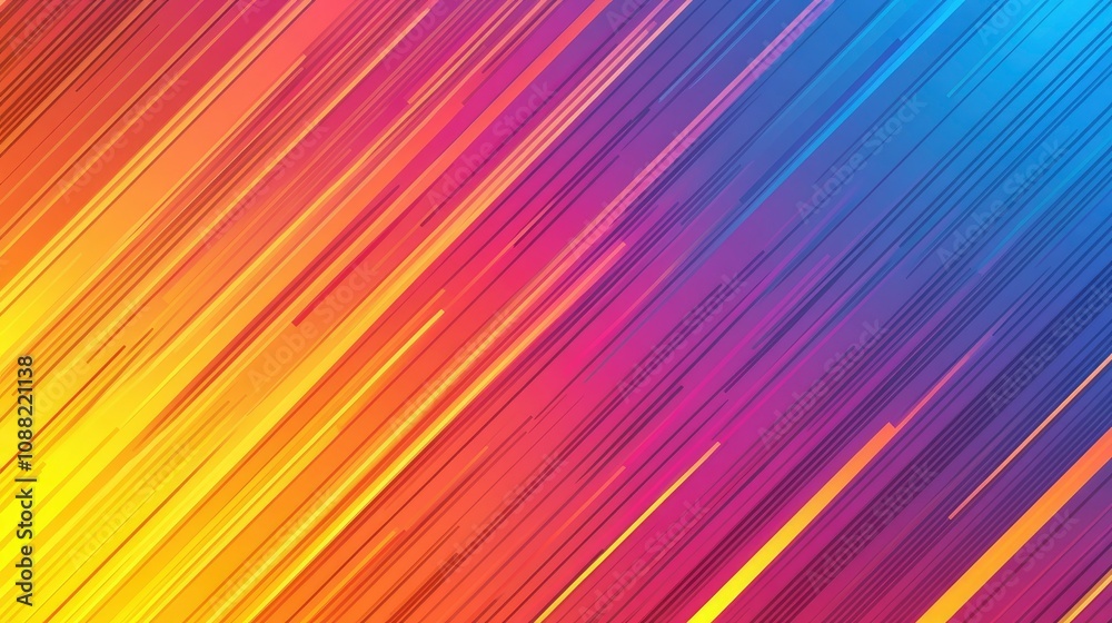 Vibrant abstract background with colorful diagonal stripes in various shades Vibrant abstract background with colorful diagonal stripes in various shades