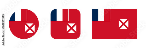 Wallis and Futuna flag icon set