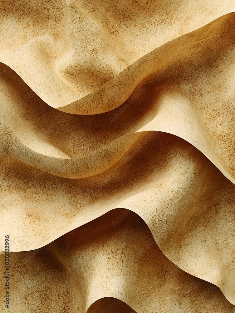 Close-up of textured beige fabric with soft, flowing waves creating a warm and inviting ambiance. The gentle curves and shadows add depth and elegance to the composition. Close-up of textured beige fabric with soft, flowing waves creating a warm and inviting ambiance. The gentle curves and shadows add depth and elegance to the composition.
