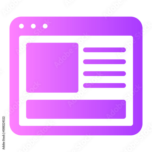 blogging gradient icon