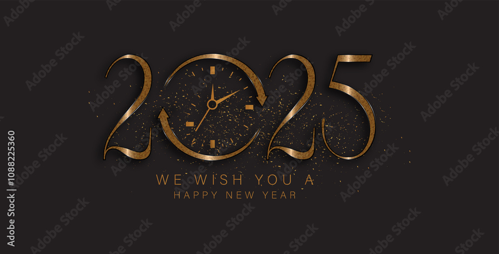 A vibrant illustration celebrating the New Year 2025 A vibrant illustration celebrating the New Year 2025