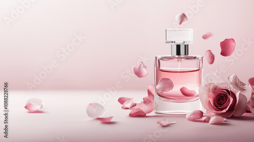 Pink Rose Perfume Bottle