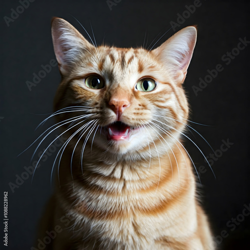 portrait of a cat with eyes