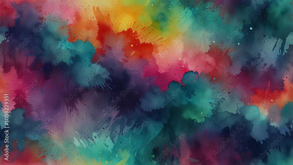 A 3D render of an abstract background with a watercolor effect A 3D render of an abstract background with a watercolor effect