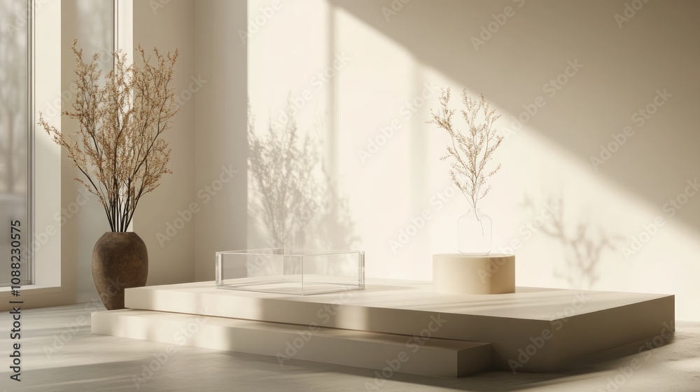 Minimalist Display with Natural Light