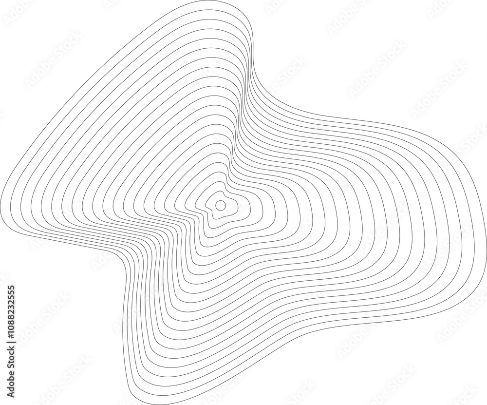 Circles lines wavy. Geometric technology round shape Circles lines wavy. Geometric technology round shape