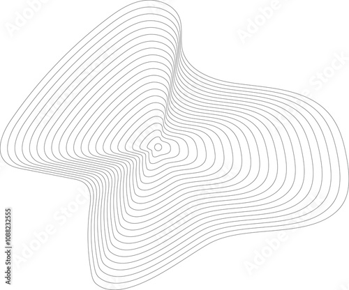 Circles lines wavy. Geometric technology round shape photo