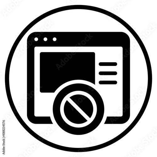 ad blocker glyph icon