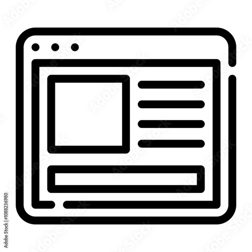 blogging line icon